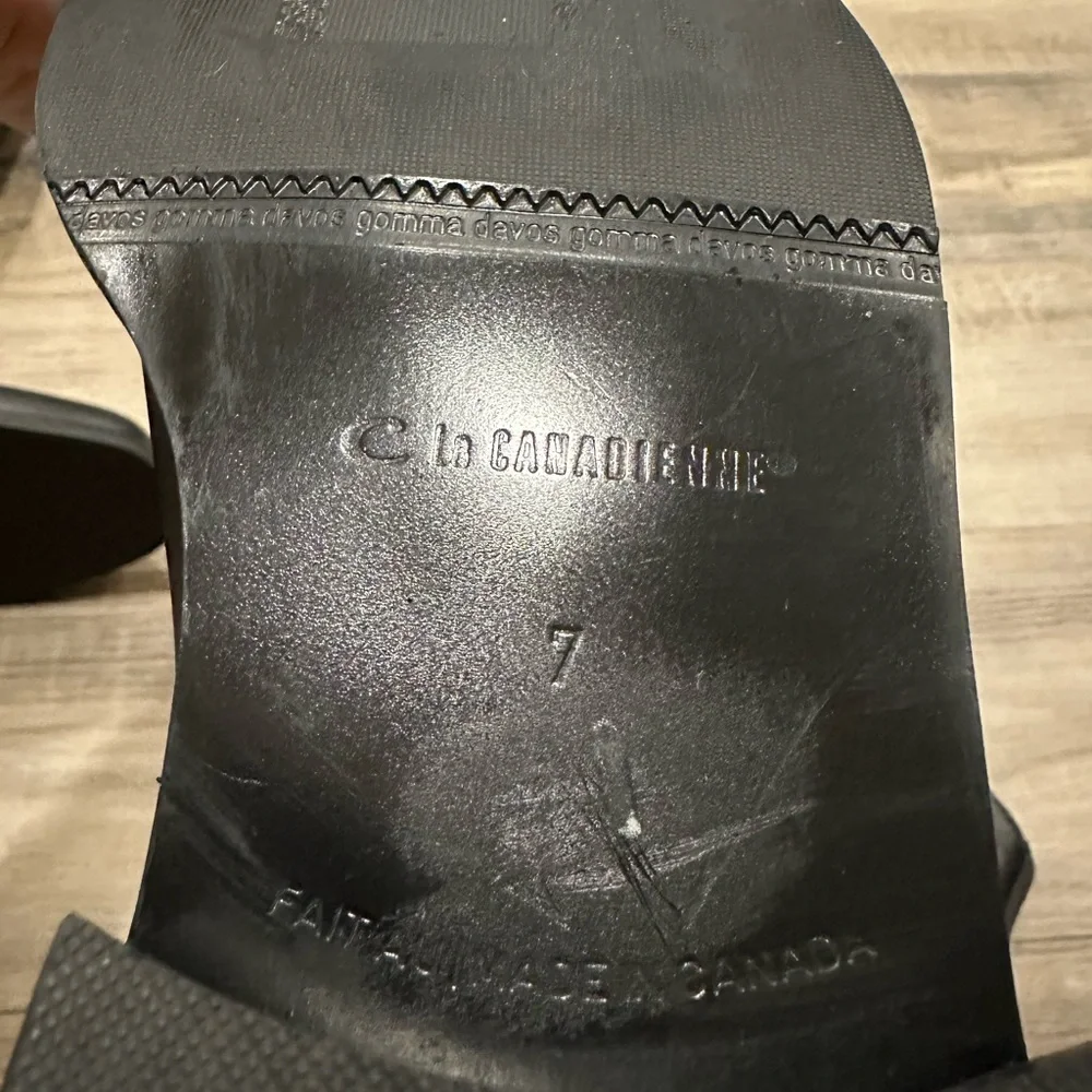 La Canadienne Women’s “Stevie” Black Leather Tall Boots – Size 7
